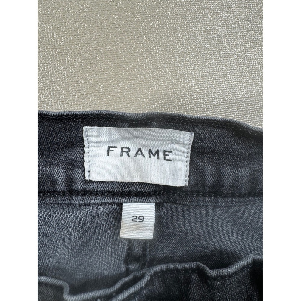 FRAME Le High Flare Jeans Faded Black High Rise Denim Size 29 - Picture 6 of 12